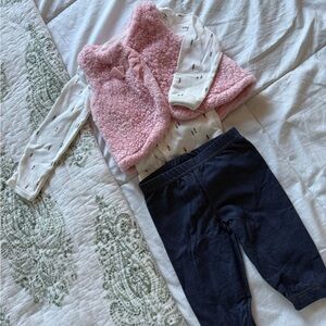 Carter's Pink and Navy Kids Matching Set